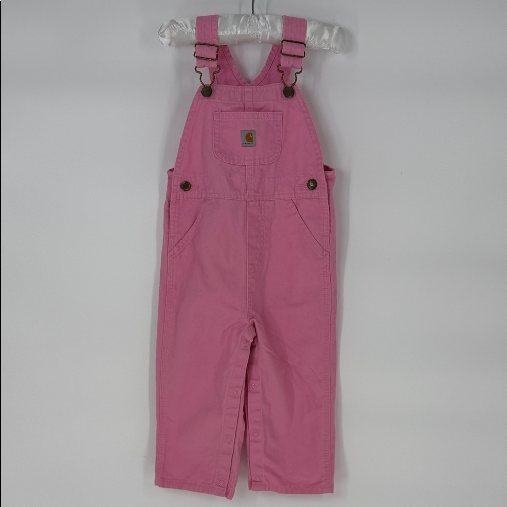 Carhartt Kids Bright Pink Overalls - 24 Months